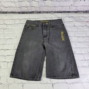 Blac Label 1968 Women's 27/10 Gray Denim - Yellow Stitchin Shorts